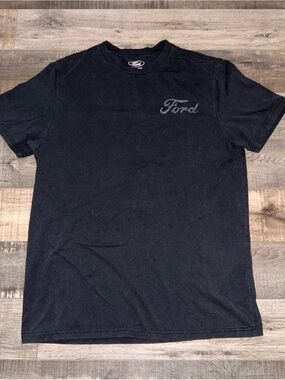 Ford Black Short Sleeve Crewneck T-Shirt with Subtle Logo